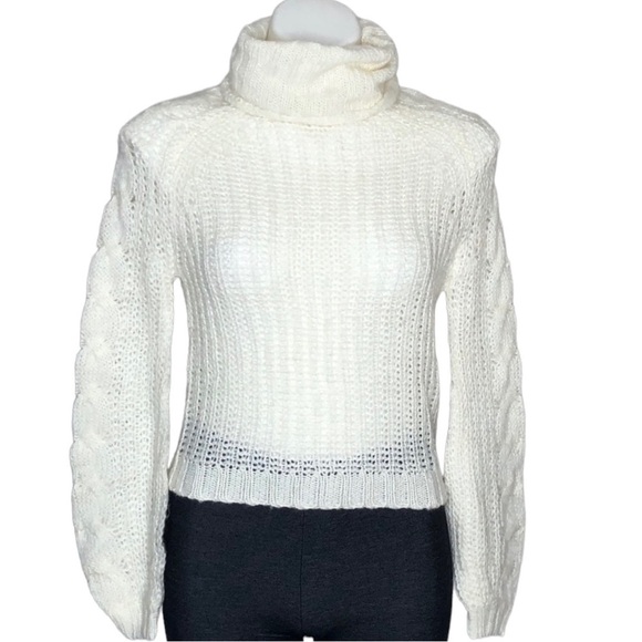 Planet Gold cream cable sweater, NWT, XS - Picture 2 of 6